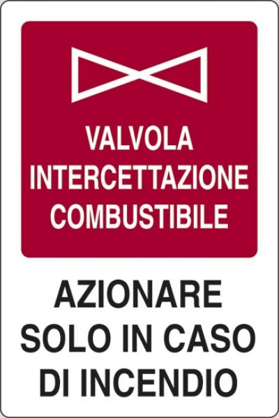 Valvola intercettazione combustibile azionare solo in caso di incendio