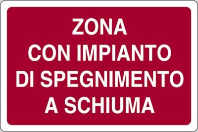 Zona con impianto di spegnimento a schiuma