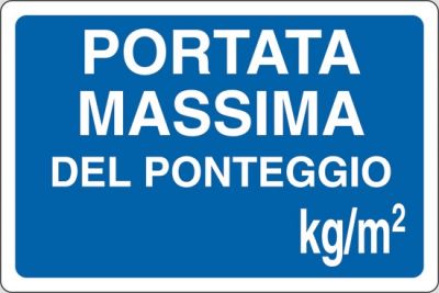 Portata massima del ponteggio kg/m²