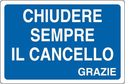 Chiudere sempre il cancello grazie