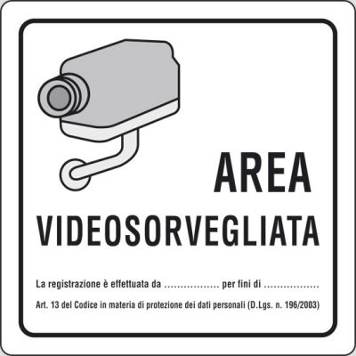 Area videosorvegliata la registrazione è effettuata da:...