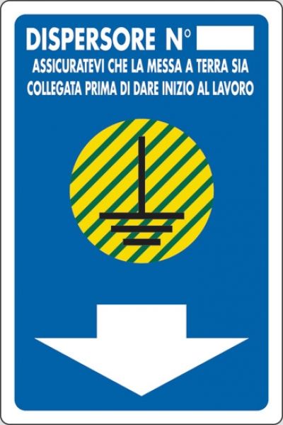 Dispersore n° assicuratevi che la messa a terra sia collegata prima di dare inizio al lavoro