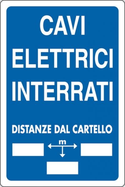 Cavi elettrici interrati distanze dal cartello m