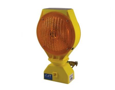 Lampeggiatore stradale giallo solare