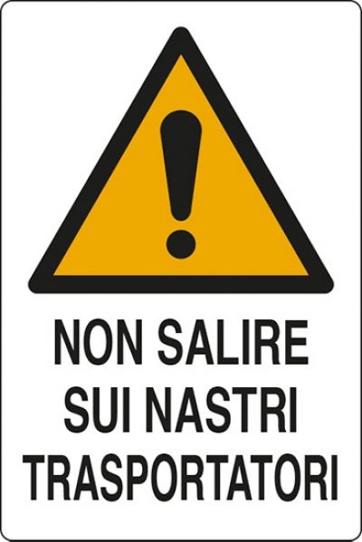 Non salire sui nastri trasportatori