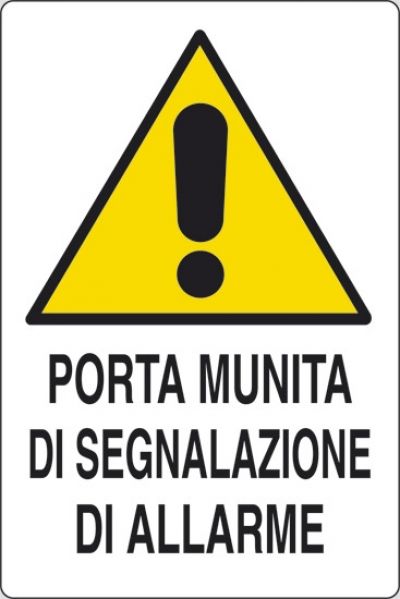 Porta munita di segnalazione di allarme