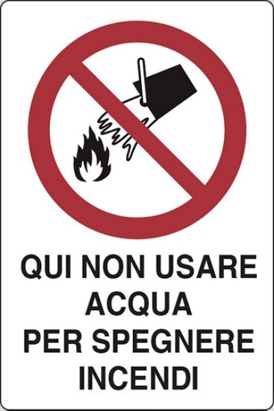 Qui non usare acqua per spegnere incendi