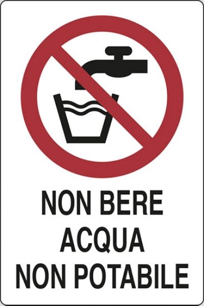 Non bere acqua non potabile