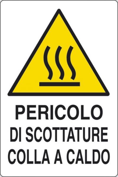 Pericolo di scottature colla a caldo