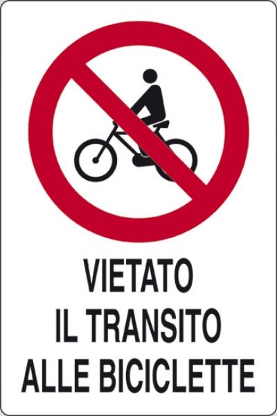 Vietato il transito alle biciclette