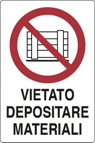 Vietato depositare materiali