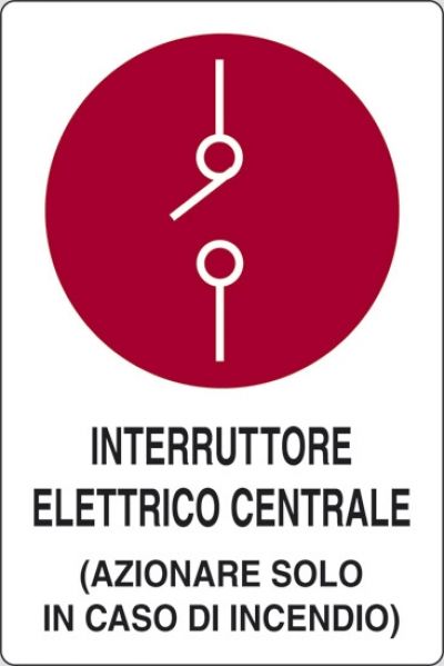 Interruttore elettrico centrale (azionare solo in caso di incendio)