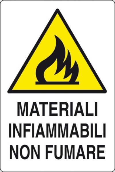 Materiali infiammabili non fumare