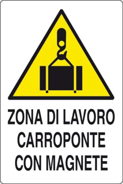 Zona di lavoro carroponte con magnete