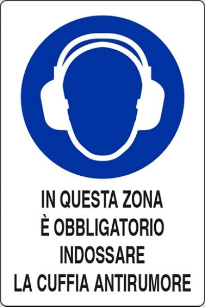 In questa zona è obbligatorio indossare la cuffia antirumore