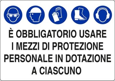 E' obbligatorio usare i mezzi di protezione personale in dotazione a ciascuno