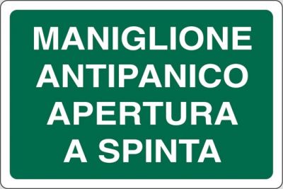 Maniglione antipanico apertura a spinta