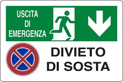 Uscita di emergenza divieto di sosta