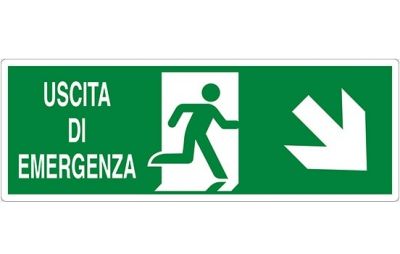 Uscita di emergenza in basso a dx